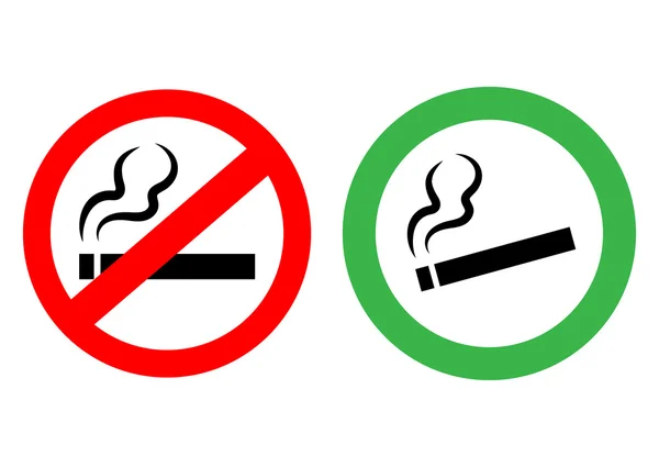 Geen roken op witte achtergrond — Stockvector