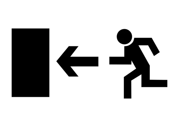 Exit - icône vectorielle noire — Image vectorielle