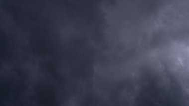 Dramatik karanlık fırtınalı gökyüzü zaman arkaplanı. Fırtına bulutları. Uğursuz element. 