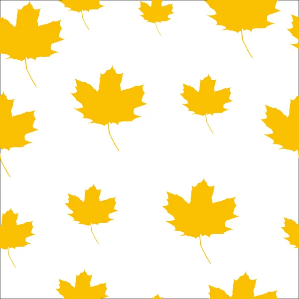 Autumn Set of Orange Maple Leaves — Stock Vector