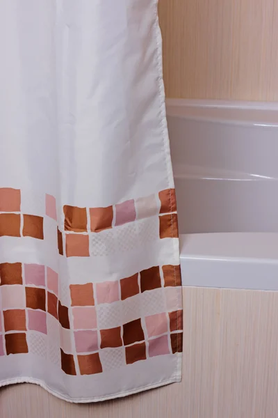 Curtain in the bathroom — Stock Photo, Image
