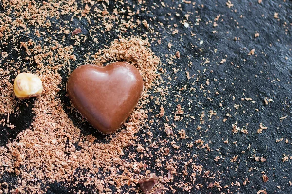 Delicious chocolate hearts — Stock Photo, Image