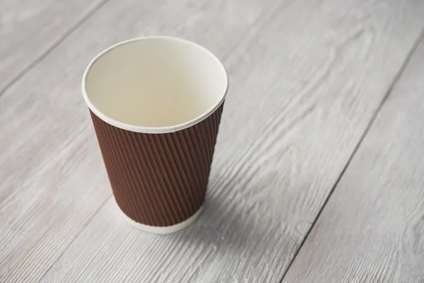 Empty paper cup of coffee — Stock Photo, Image