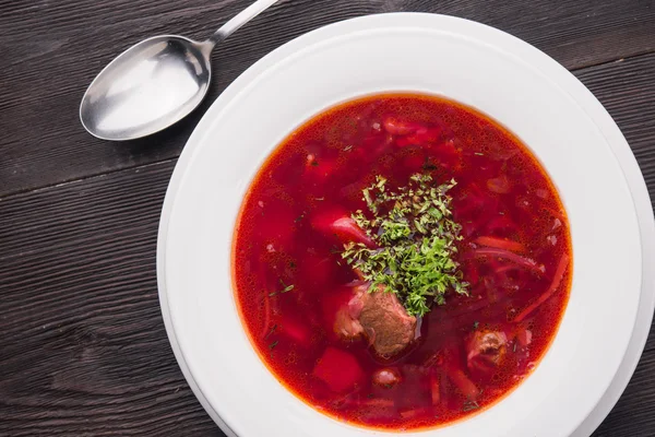 Sopa ucraniana borsch —  Fotos de Stock