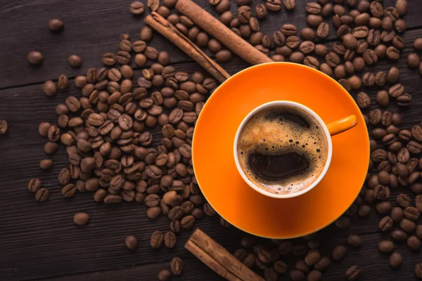 Taza de café naranja — Foto de Stock