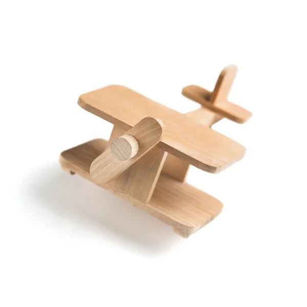 나무로 되는 장난감 비행기 — 스톡 사진
