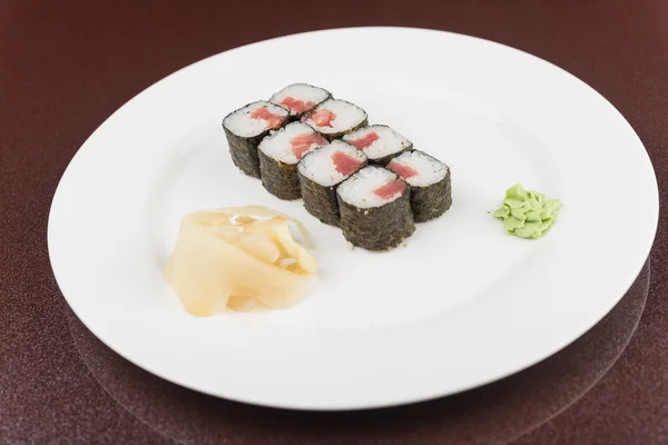 Sushi de saborosos frutos do mar — Fotografia de Stock
