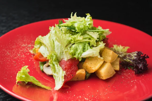 patates ve yaprak salata