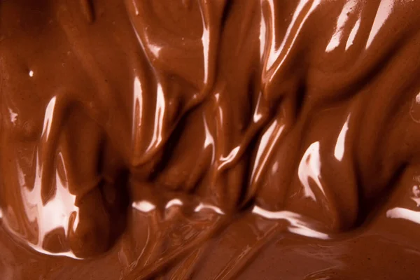 Detailní Záběr Roztavené Čokolády Jídlo Dezert Pozadí — Stock fotografie