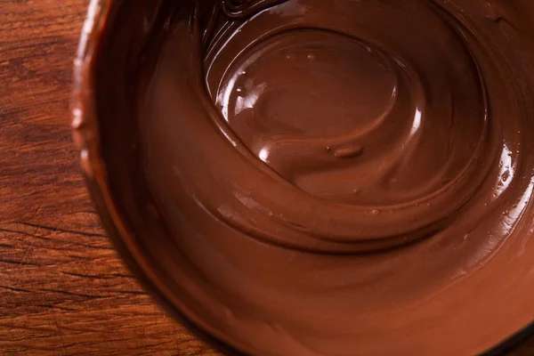 Primer Plano Chocolate Derretido Fondo Postre Alimentos — Foto de Stock