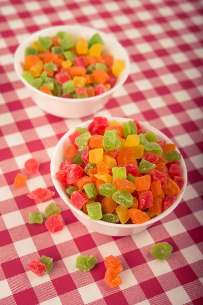 Candied fruit in plate — Stock Photo, Image