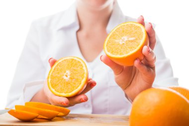 taze turuncu meyveler