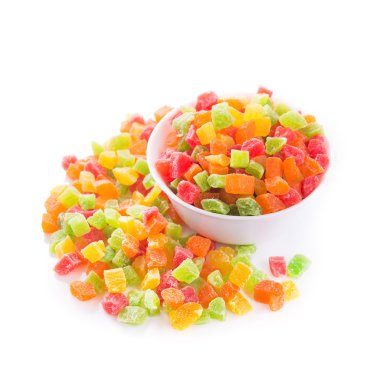 izole meyve şekerlenmiş