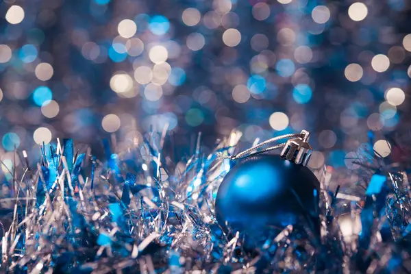 Blue christmas bal — Stock Photo, Image