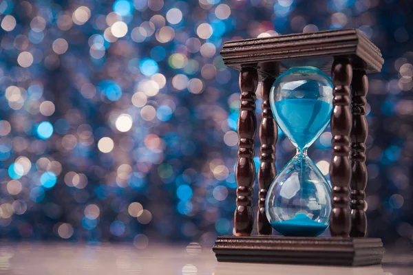 Wooden hourglass clock — Stock Photo, Image