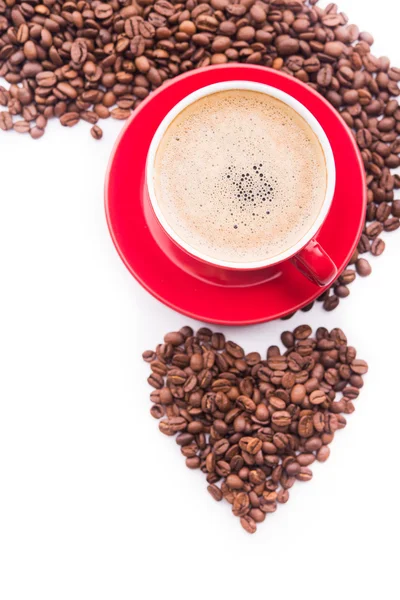 Cappuccino quente com leite espumoso — Fotografia de Stock