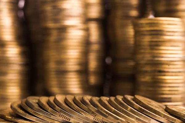 Metal coins on background — Stock Photo, Image