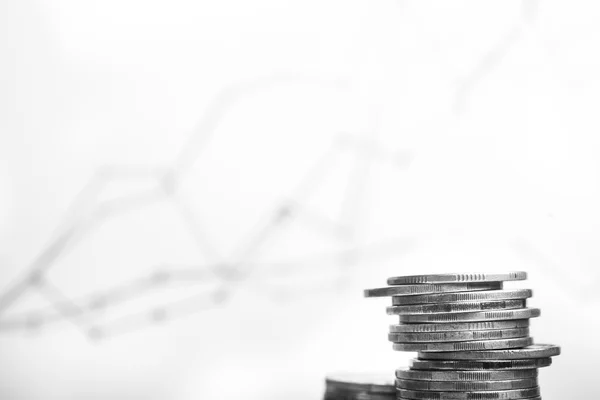 Metal  coins  stack — Stock Photo, Image