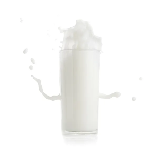 Lustige Spritzen Milch — Stockfoto