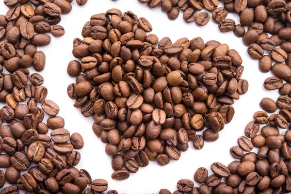 Coffee beans heart — Stock Photo, Image