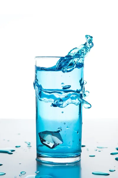 Splash of  Water  in glass — Stock Photo, Image