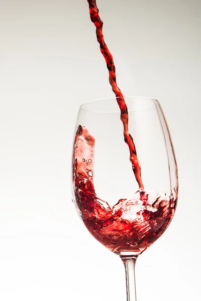 Pouring wine in glass — Stock Photo, Image