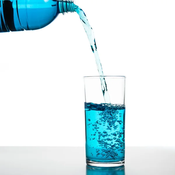 Pouring water into glass — Stock Photo, Image