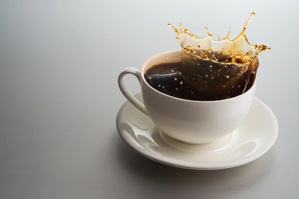 Taza de café con salpicaduras — Foto de Stock