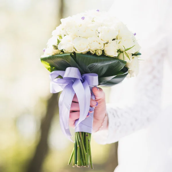 Närbild av bröllop blommor bukett Stockfoto