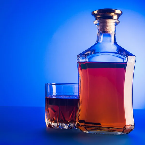 Üveg- és üveg skót whiskyt — Stock Fotó