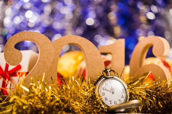 Vintage new year clock — Stock Photo, Image