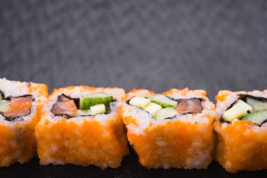 lezzetli havyar ile rulo