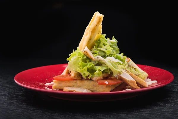 Salada Caesar com waffles — Fotografia de Stock