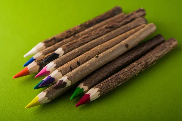 Wooden color pencils — Stock Photo, Image