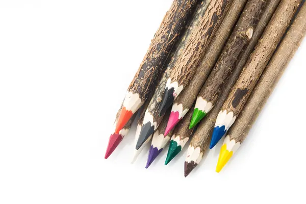 木制彩色的铅笔 — 图库照片