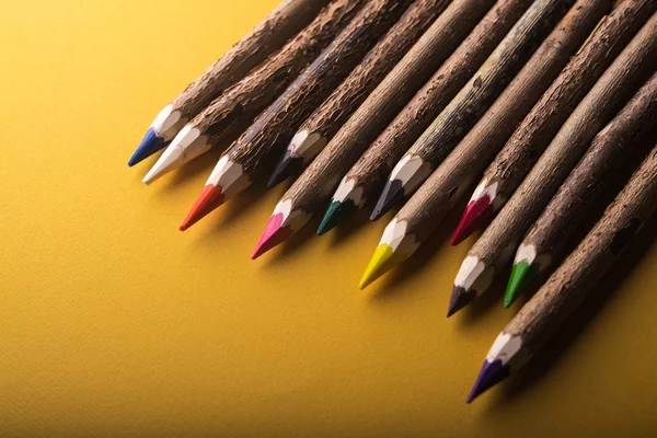 Wooden color pencils — Stock Photo, Image