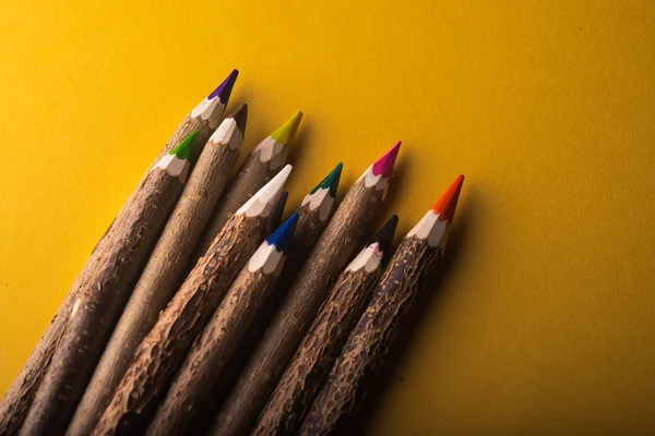 Wooden color pencils — Stock Photo, Image