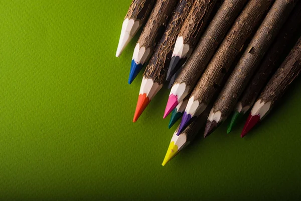 Træ farve blyanter - Stock-foto