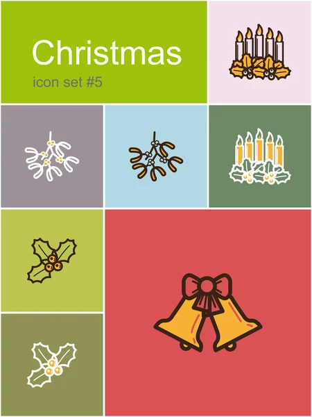 Christmas icons — Stock Vector