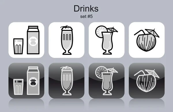 Иконы напитков — стоковый вектор