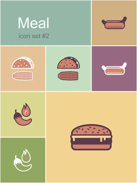 Meal icons — Stock Vector