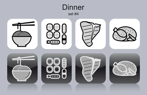 Dinner icons Stock Vector Image by ©artefy #58783503