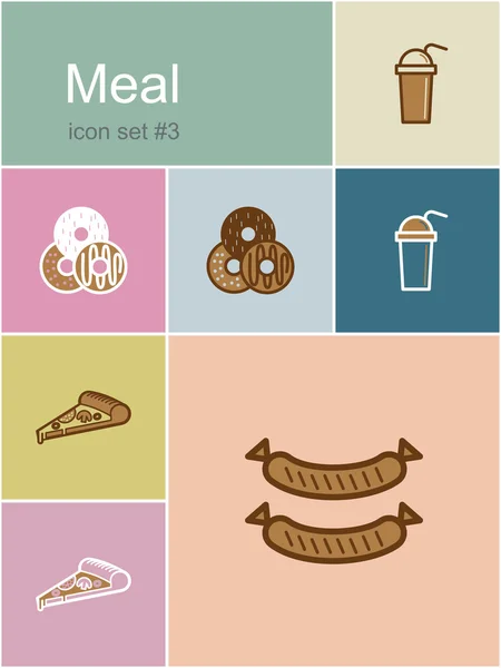 Iconos de comida — Vector de stock