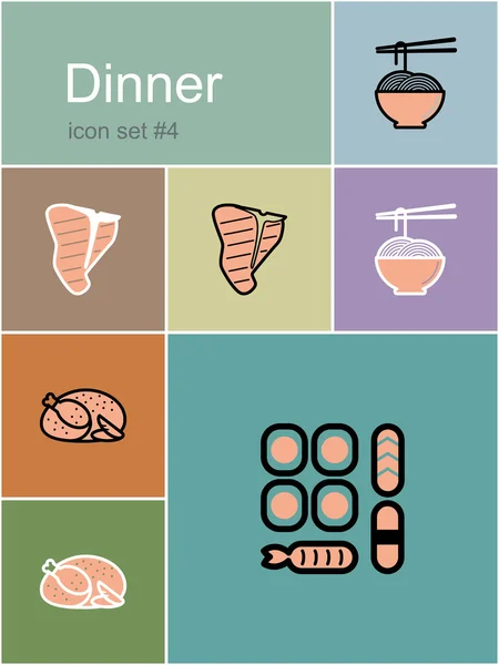 Dinner icons Stock Vector by ©artefy 58783503