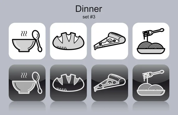 Diner pictogrammen Stockvector