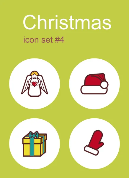 Iconos de Navidad Vector de stock