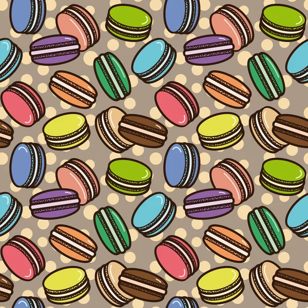 Macarons Muster lizenzfreie Stockillustrationen