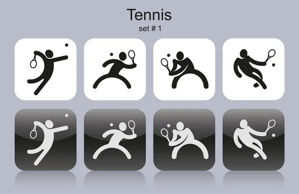 Σύνολο εικονιδίων τένις — Διανυσματικό Αρχείο