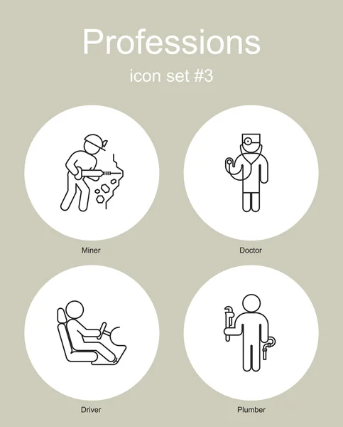 Set of Professions icons Stock Illustration