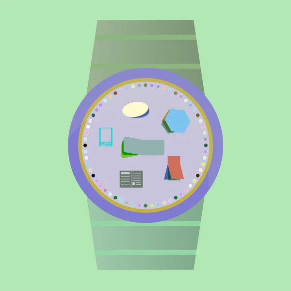 Vektorové ikony chytré hodinky — Stockový vektor